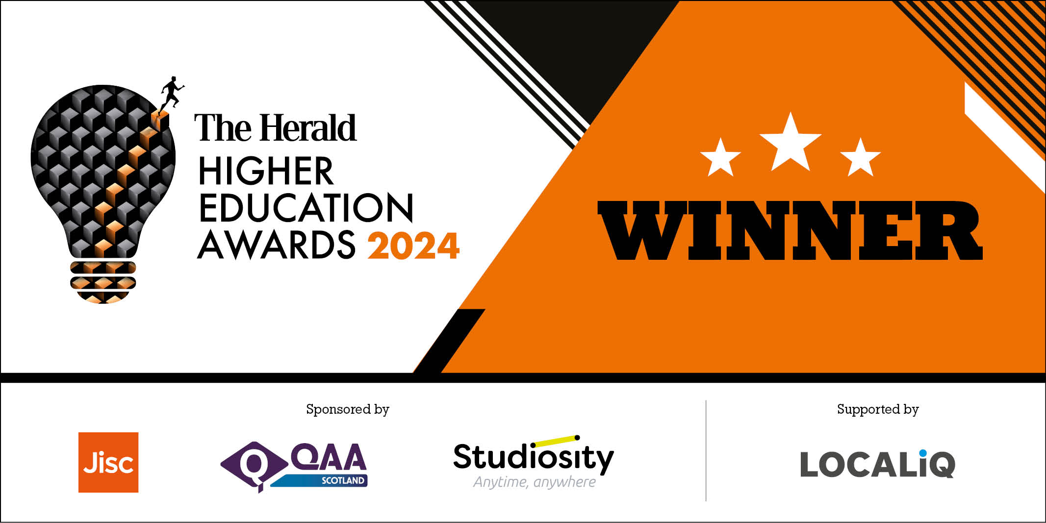 Image of the Herald Higher Education Award winner logo for 2024